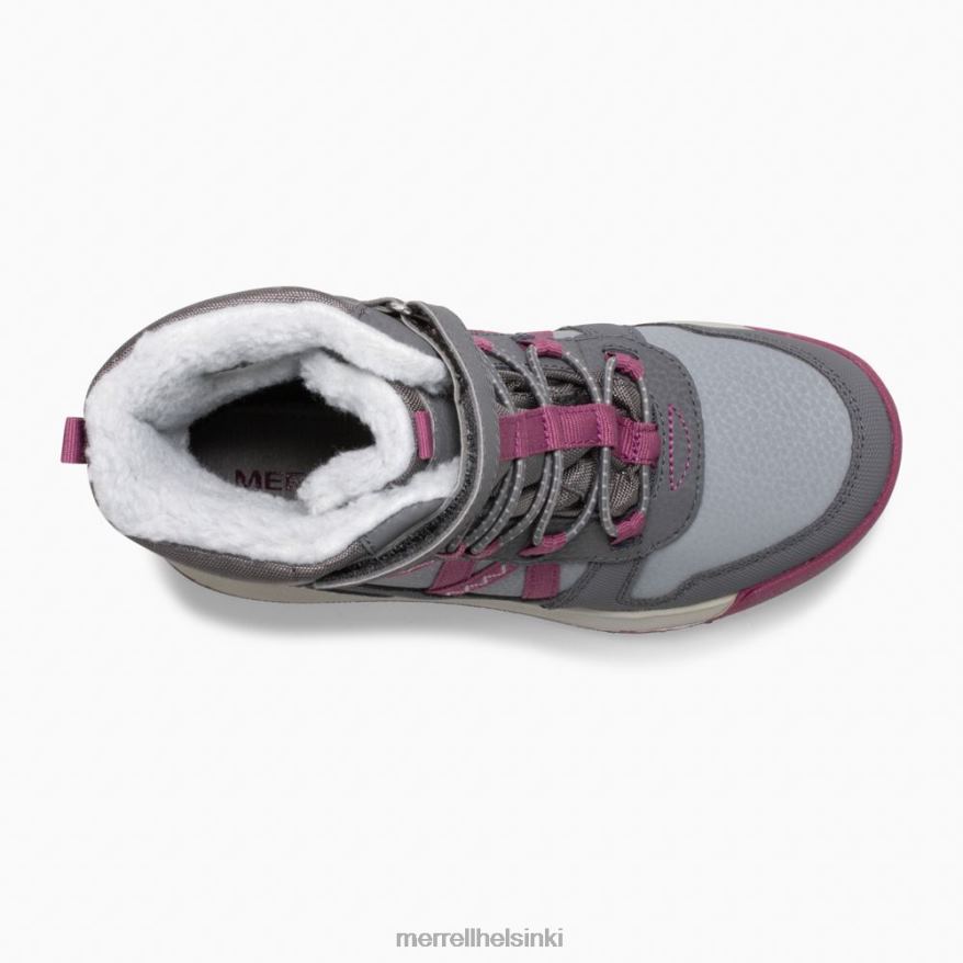 snow crush 2.0 vedenpitävät saappaat (mk163129k) 20R001506 harmaa/marja Merrell