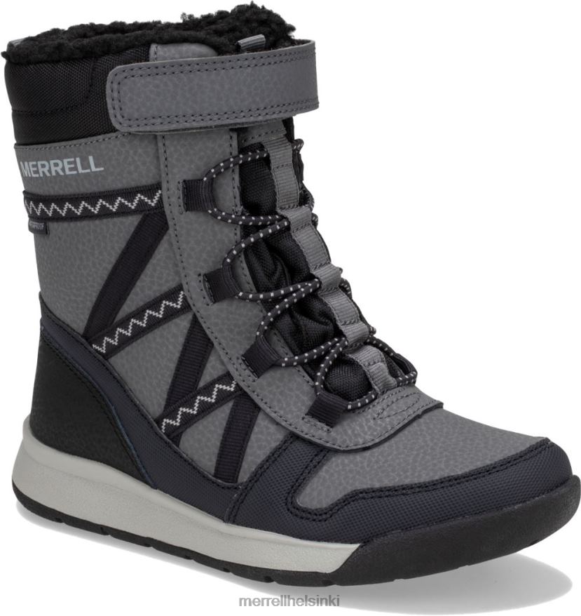 snow crush 2.0 vedenpitävät saappaat (mk263125k) 20R001507 musta/harmaa Merrell