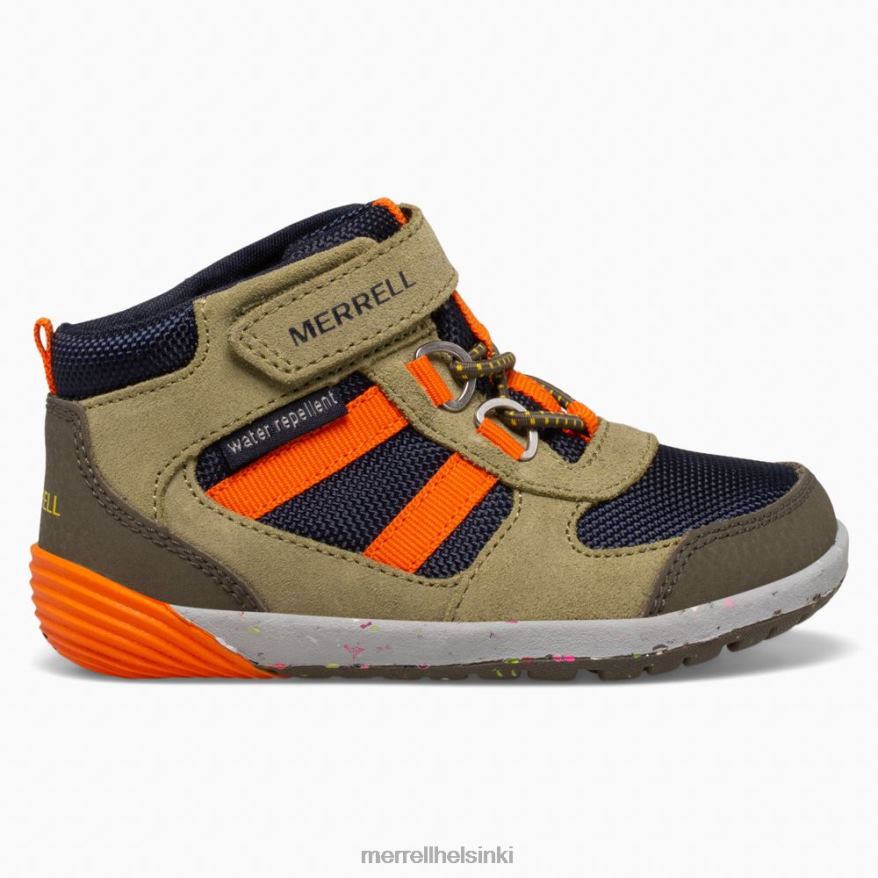 bare steps ridge jr hiker (ml266269) 20R001457 oliivi/laivasto/oranssi Merrell