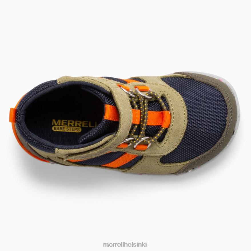 bare steps ridge jr hiker (ml266269) 20R001457 oliivi/laivasto/oranssi Merrell
