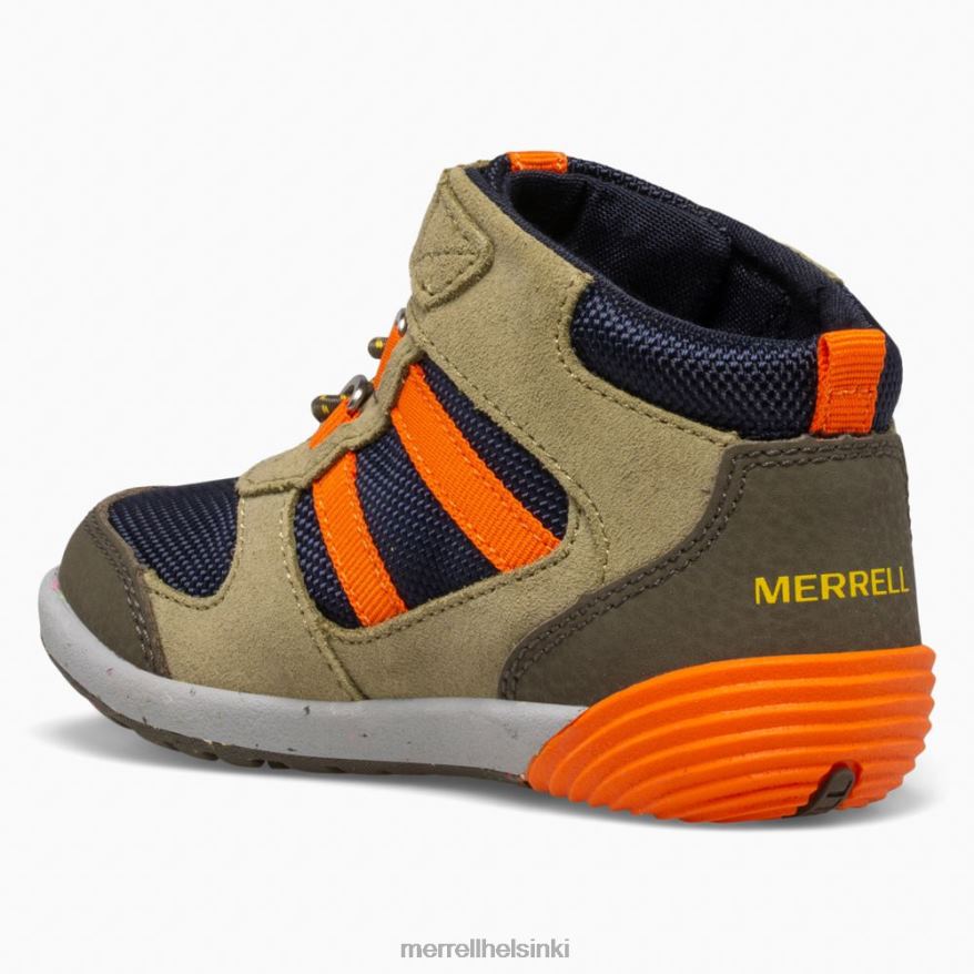bare steps ridge jr hiker (ml266269) 20R001457 oliivi/laivasto/oranssi Merrell