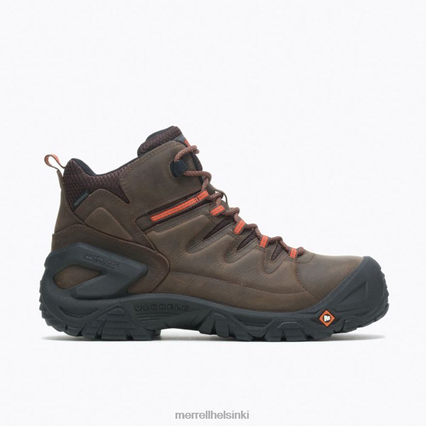 strongfield-nahkainen 6" vedenpitävä työsaappaat (j099341) 20R00716 espresso Merrell