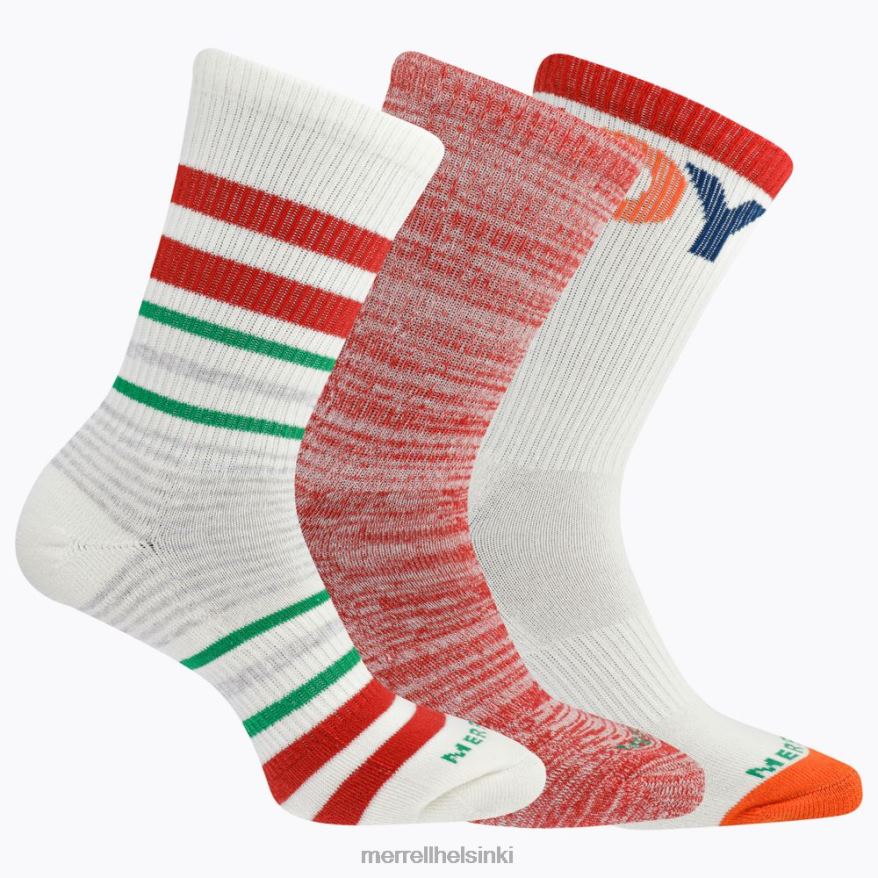 stripes of joy crew 3 pack sukka (jsf26608-600) 20R00358 punainen lajitelma Merrell