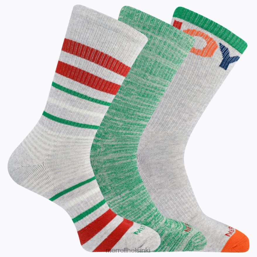 stripes of joy crew 3 pack sukka (jsf56608-050) 20R00357 harmaa lajitelma Merrell
